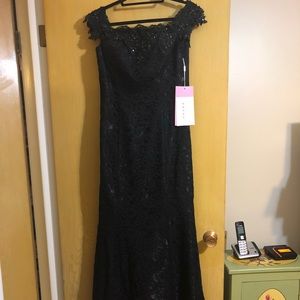 Black lace gown